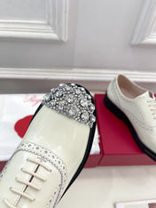 VIV' RANGERS LACE-UPS IN WHITE CALFSKIN