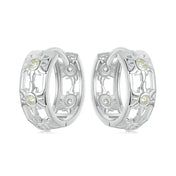 White Gold Plated Inifinite Love Hoop Earring Cartilage Earrings Lightweight