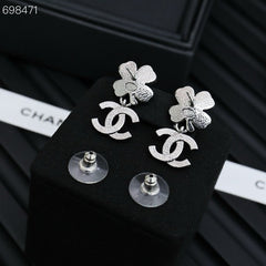 PENDANT EARRINGS CC 25P IN GOLD AND CRYSTAL