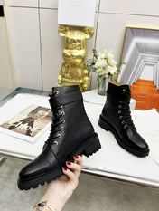 BALMAIN 26S BOOTS IN BLACK CALFSKIN