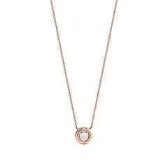 DIAMOND AND MOTHER PEARL CIRCLE NECKLACE PENDANT