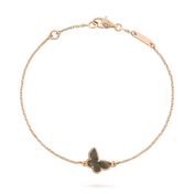 BUTTERFLY ONYX PINK GOLD BRACELET