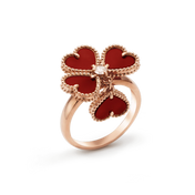 SWEET CLOVER CARNELIAN RING