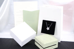 LOTUS FLOWER SILVER DIAMOND NECKLACE