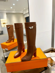 STORY BOOT 85MM IN BRONZE BROWN CALFSKIN